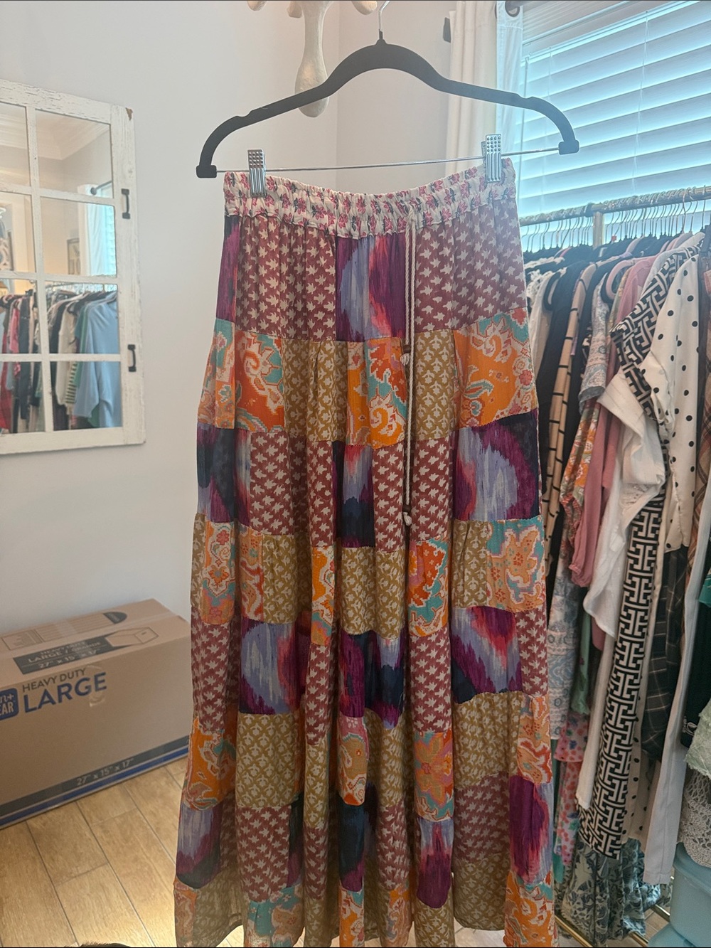 Bohemian Patchwork Maxi Skirt - Multi